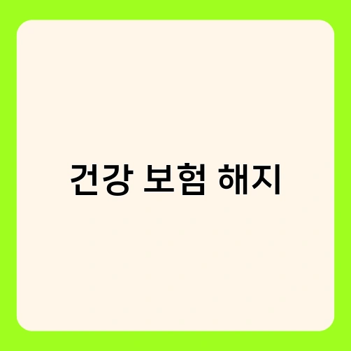 건강 보험 해지 3