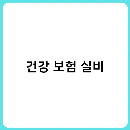건강 보험 실비 2
