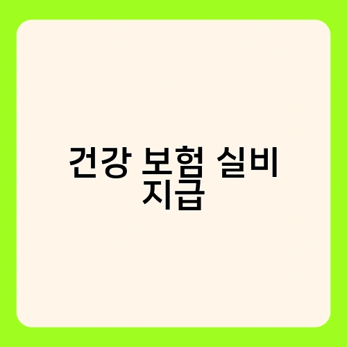 건강 보험 실비 지급 2