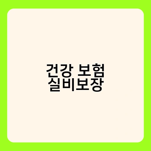건강 보험 실비보장