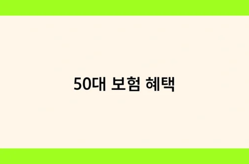 50대 보험 혜택 썸네일